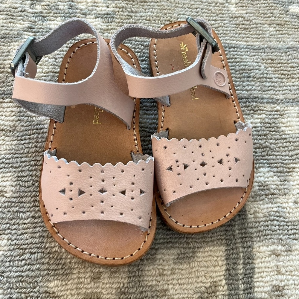Freshly Picked Pink Leather Toddler Sandals